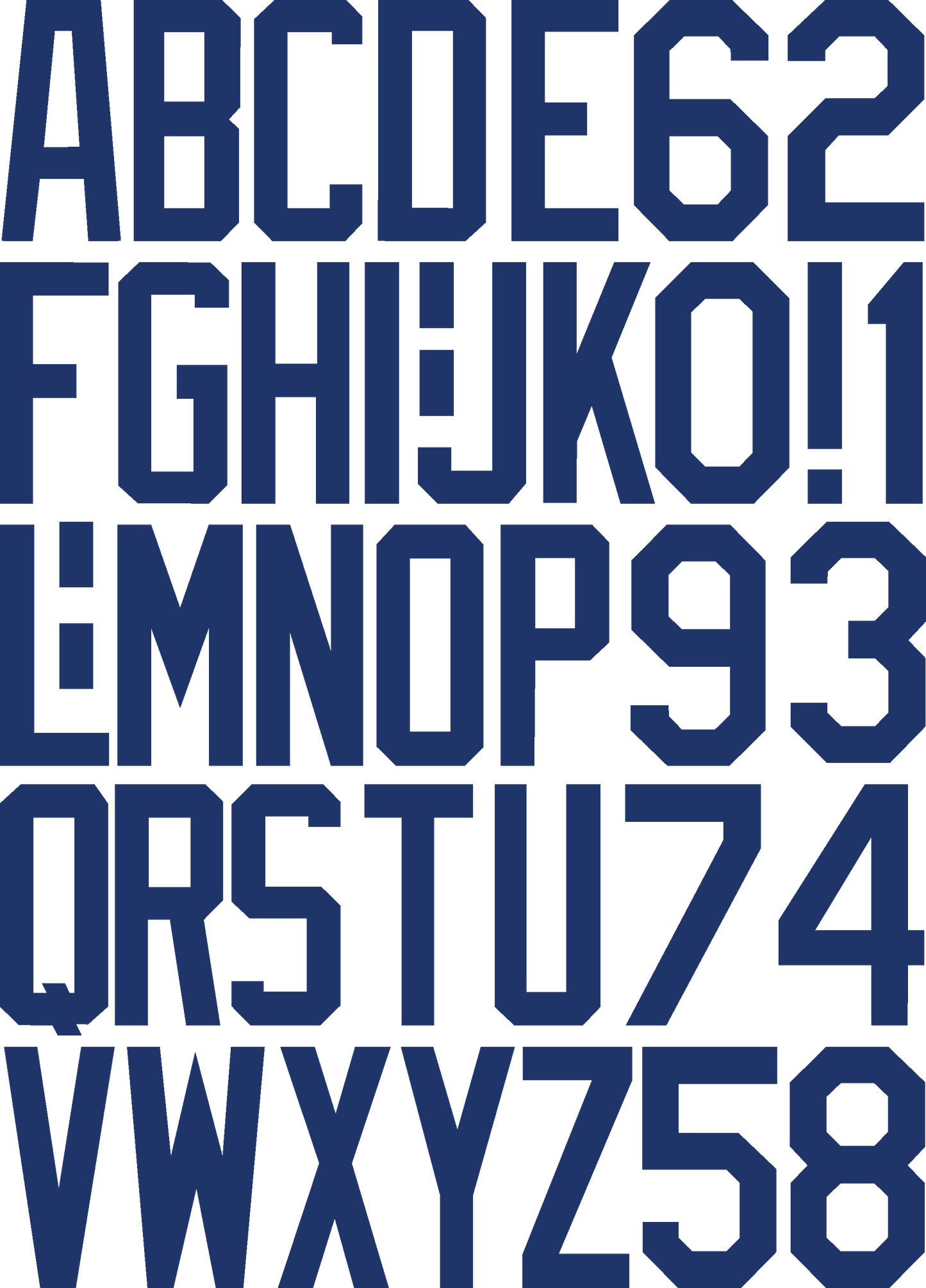 Iron On Letters & Numbers | Baseball Font