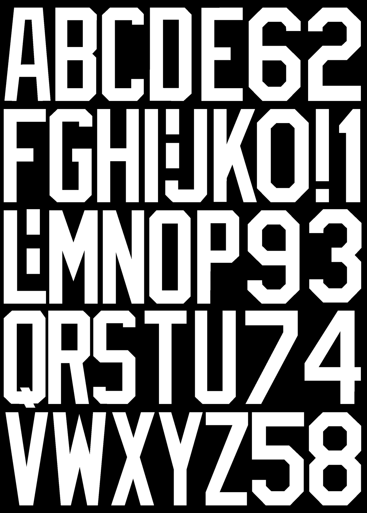 Iron On Letters & Numbers | Baseball Font